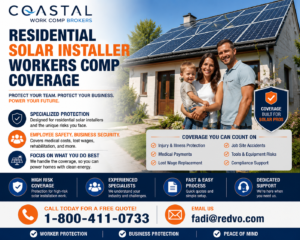 Residential Solar Installer Workers Compensation Coverage