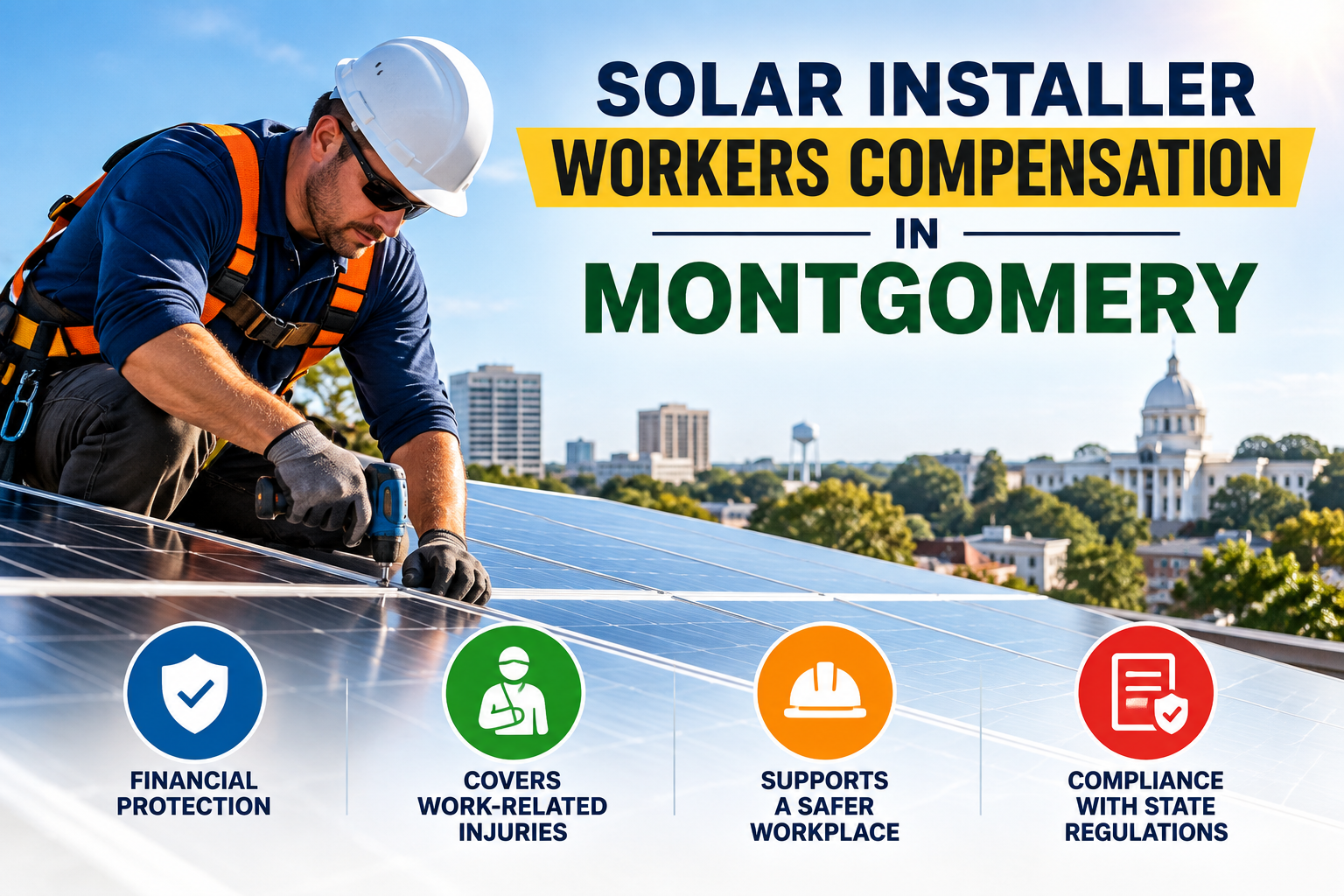 Solar Installer Workers Comp Insurance Montgomery, Workers Comp Insurance For Solar Contractors Montgomery, Solar Contractor Workers Compensation Insurance Montgomery, Workers Compensation Insurance Company For Solar Installers Montgomery, Solar Installation Workers Comp Insurance Montgomery